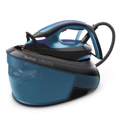 „Tefal Express Vision SV8151“ 2800 W 1,8 l „Durilium AirGlide“ automatinio valymo padas Mėlyna, juoda „Tefal Express Vision SV8151“ 2800 W 1,8 l „Durilium AirGlide“ automatinio valymo padas Mėlyna, juoda