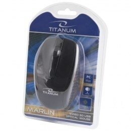 TITANUM TM110K pelė, skirta abiem rankoms, USB A tipo, optinė, 1000 DPI 1 TITANUM TM110K pelė, skirta abiem rankoms, USB A tipo, optinė, 1000 DPI 1
