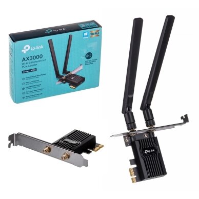 TP-Link ARCHER TX55E tinklo plokštė WLAN / Bluetooth 2402 Mbit/s TP-Link ARCHER TX55E tinklo plokštė WLAN / Bluetooth 2402 Mbit/s