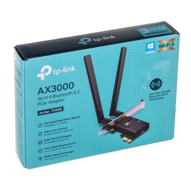 TP-Link ARCHER TX55E tinklo plokštė WLAN / Bluetooth 2402 Mbit/s 2