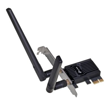 TP-Link AX1800 Wi-Fi 6 Bluetooth 5.2 PCIe adapteris TP-Link AX1800 Wi-Fi 6 Bluetooth 5.2 PCIe adapteris