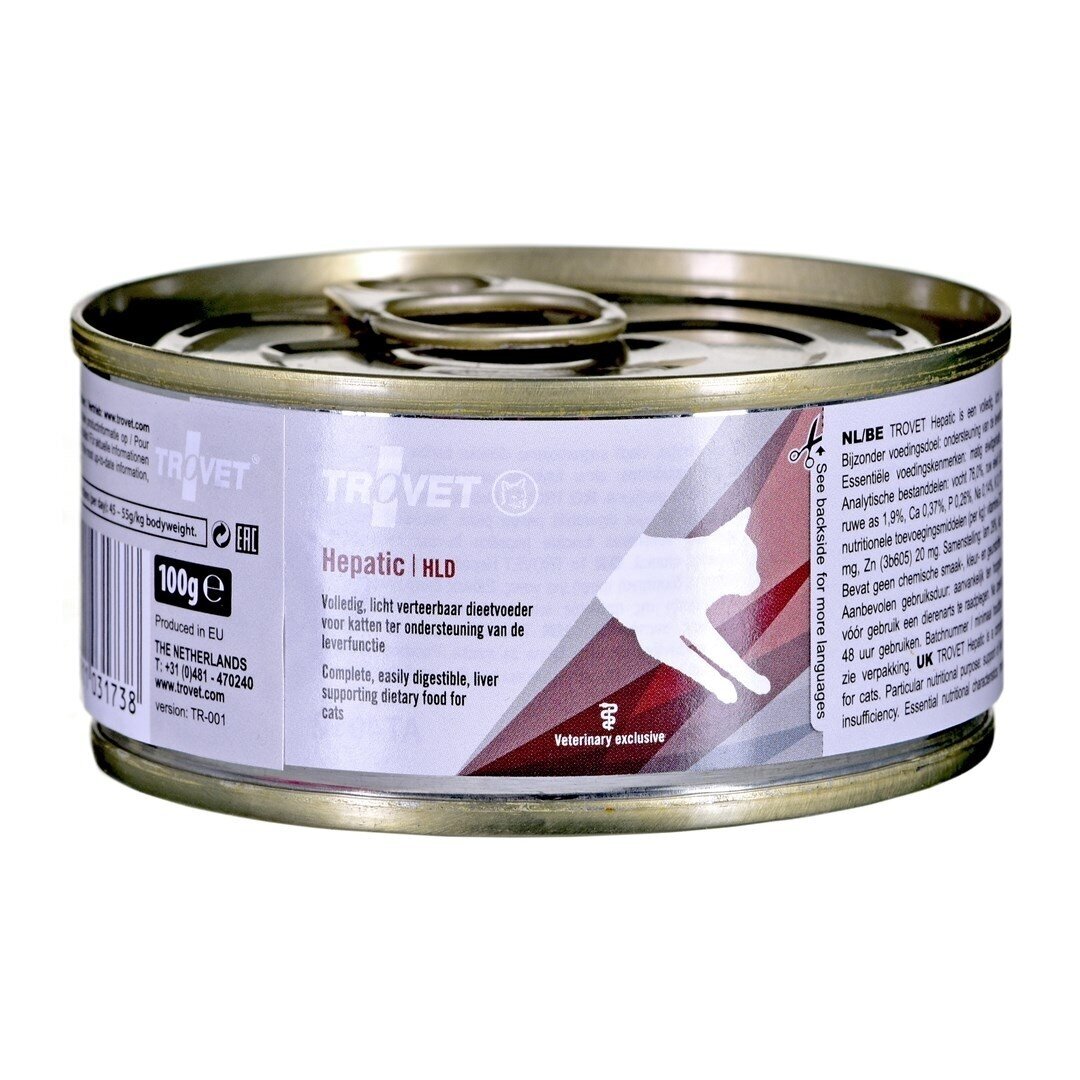 TROVET Hepatic HLD šlapias kačių ėdalas su vištiena, 100 g TROVET Hepatic HLD šlapias kačių ėdalas su vištiena, 100 g