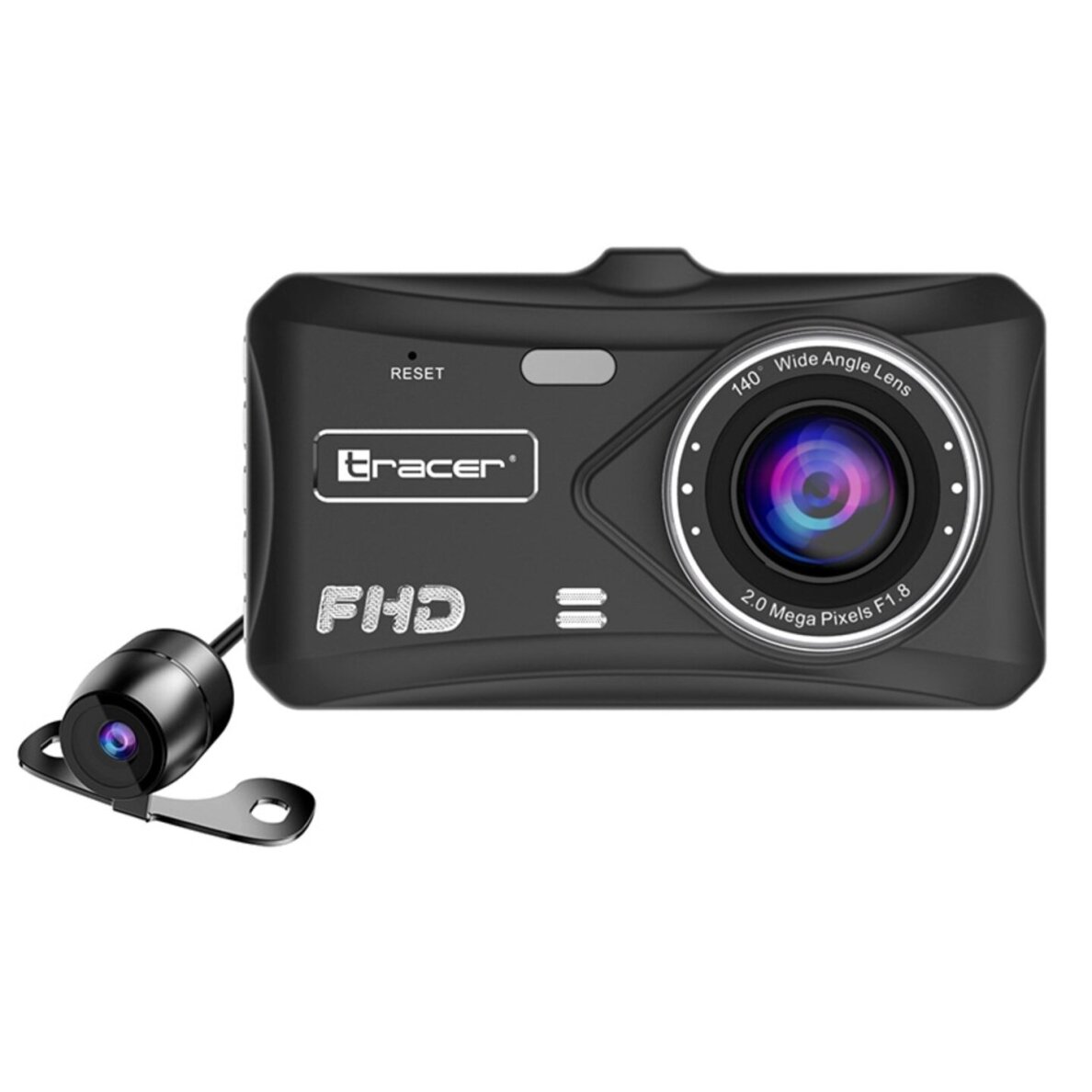 Tracer 4TS Full HD dviejų kamerų vaizdo registratorius, juodas 1