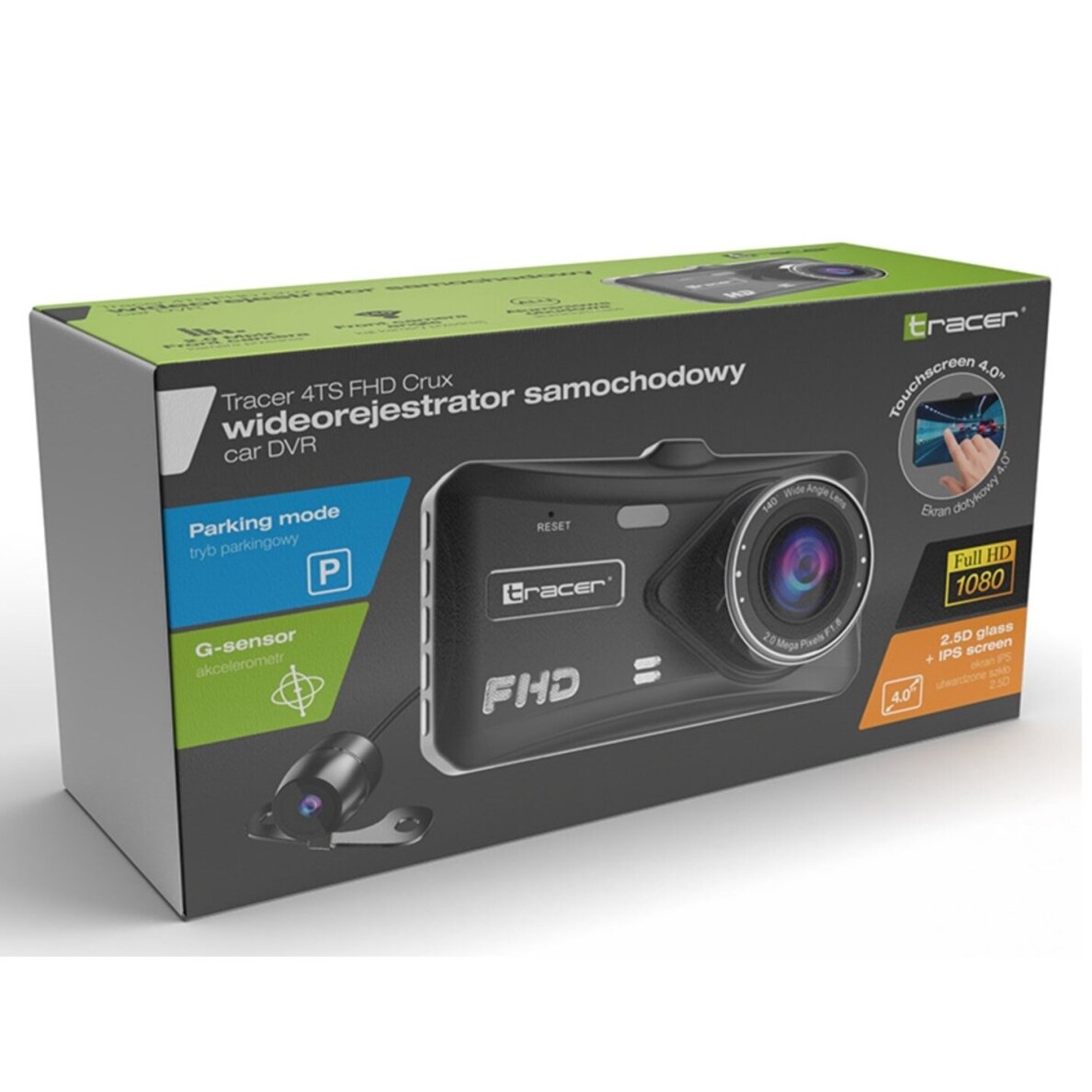 Tracer 4TS Full HD dviejų kamerų vaizdo registratorius, juodas 5 Tracer 4TS Full HD dviejų kamerų vaizdo registratorius, juodas 5