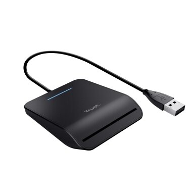 Trust Primo išmanusis lustinių kortelių skaitytuvas, CardBus+USB 2.0, juodas
