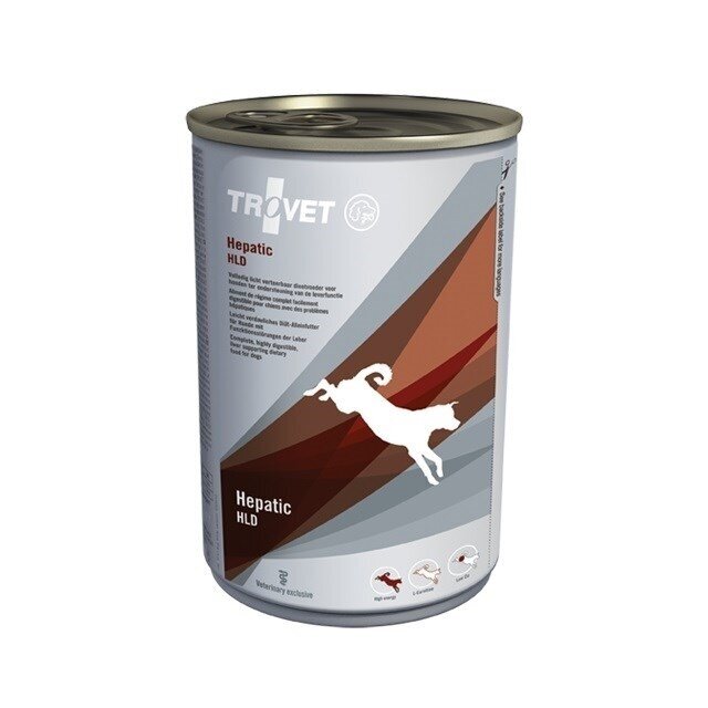 TROVET Hepatic HLD vištienos šlapias šunų ėdalas - 400 g TROVET Hepatic HLD vištienos šlapias šunų ėdalas - 400 g