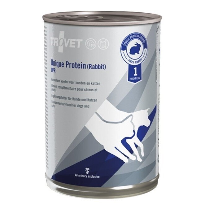 TROVET Unique Protein UPR su triušiena - Šlapias šunų ir kačių ėdalas - 400 g TROVET Unique Protein UPR su triušiena - Šlapias šunų ir kačių ėdalas - 400 g