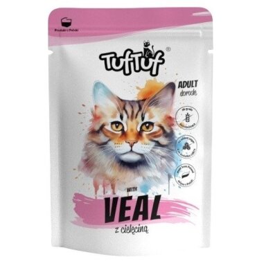 TUF TUF su veršiena – drėgnas kačių maistas – 100 g