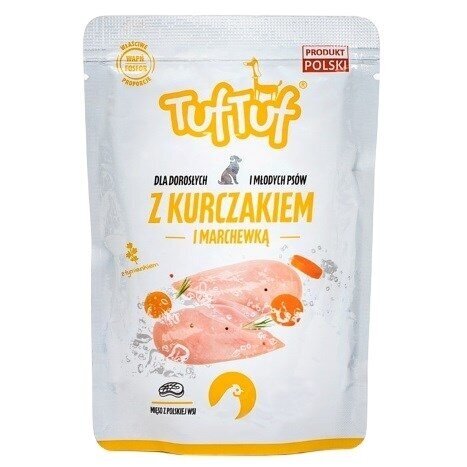 TUF TUF šlapias šunų ėdalas su vištiena ir morkomis 300 g TUF TUF šlapias šunų ėdalas su vištiena ir morkomis 300 g