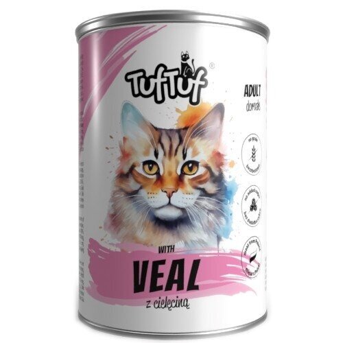 TUF TUF veršienos miltai - šlapias kačių ėdalas - 400 g