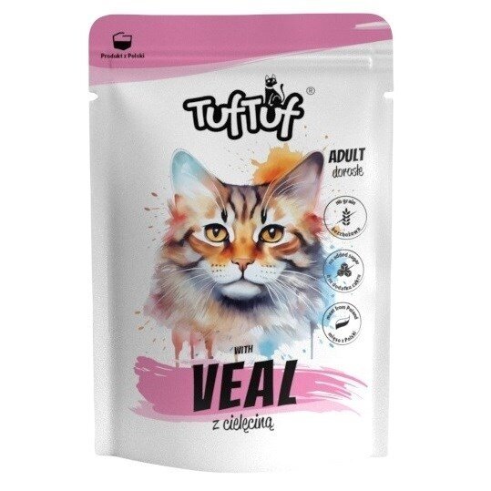 TUF TUF su veršiena – drėgnas kačių maistas – 100 g