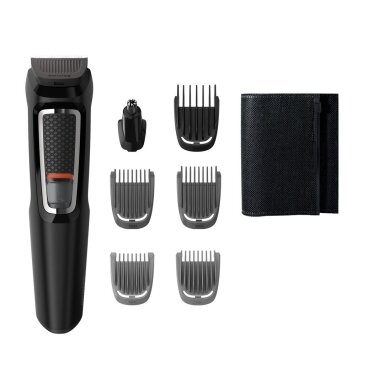 Universalus trimeris Philips MULTIGROOM Series 3000 7-in-1 MG3720/15, veidui ir plaukams, juodas