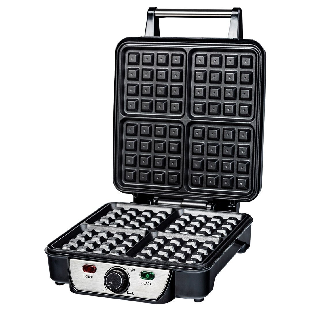 Vaflinė Ravanson GR-7030, 1100 W, juoda/inox 2 Vaflinė Ravanson GR-7030, 1100 W, juoda/inox 2