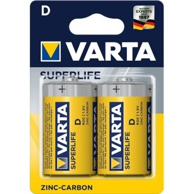 Varta R20 D cinko-anglies baterija, 1.5 V