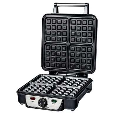 Vaflinė Ravanson GR-7030, 1100 W, juoda/inox 2 Vaflinė Ravanson GR-7030, 1100 W, juoda/inox 2