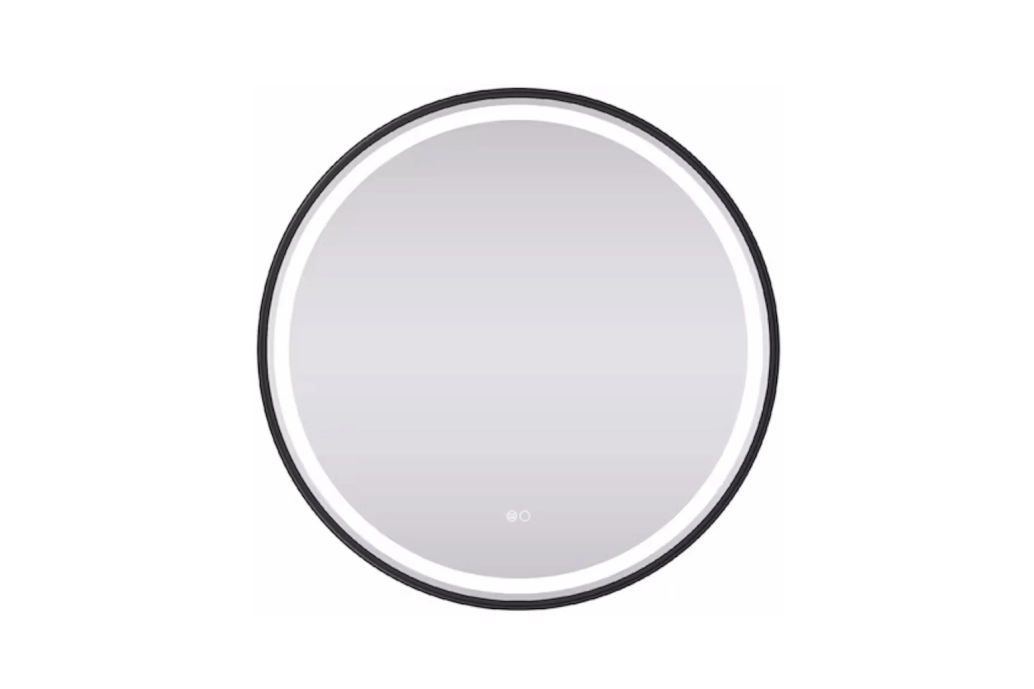 Peili LED:llä 60CM O-FRAME-MIRROR-1110 BLACK