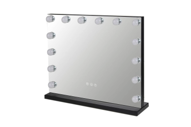 Specchio con 15 LED HOLLYWOOD MIRROR 60X50CM BLACK