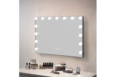 Speil med 15 LED HOLLYWOOD MIRROR 60X50CM BLACK 2