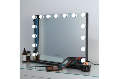 Speil med 15 LED HOLLYWOOD MIRROR 60X50CM BLACK 1