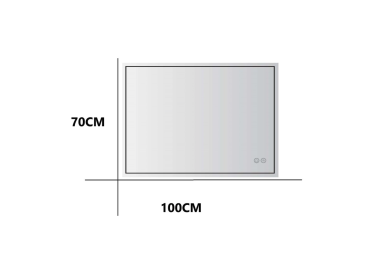 Espelho com LED 100x70CM H-MIRROR-1105 7 Espelho com LED 100x70CM H-MIRROR-1105 7