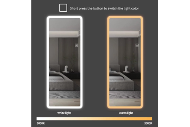Specchio con LED 160x60CM DRESSINGMIRROR 2202 WHITE 2 Specchio con LED 160x60CM DRESSINGMIRROR 2202 WHITE 2