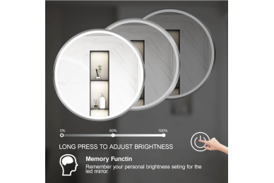Spiegel mit LED 60CM O-FRAME-MIRROR-1110-ALU 3 Spiegel mit LED 60CM O-FRAME-MIRROR-1110-ALU 3