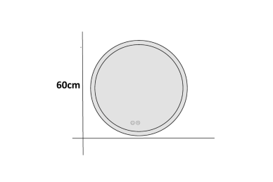 Spiegel mit LED 60CM O-FRAME-MIRROR-1110-ALU 5