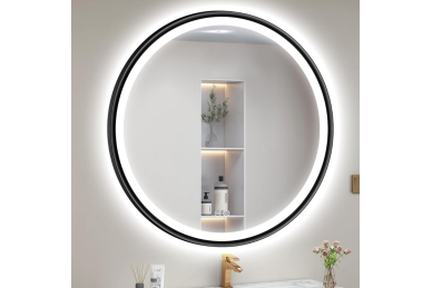 Peili LED:llä 60CM O-FRAME-MIRROR-1110 BLACK 1 Peili LED:llä 60CM O-FRAME-MIRROR-1110 BLACK 1