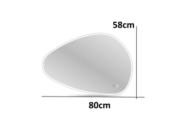 Specchio con LED 80x58CM S-MIRROR-1109 6 Specchio con LED 80x58CM S-MIRROR-1109 6