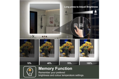 Specchio con LED 80x80CM H-MIRROR-1105 3