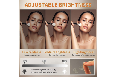Specchio con illuminazione LED MAKE UP MIRROR-1-WH 3 Specchio con illuminazione LED MAKE UP MIRROR-1-WH 3