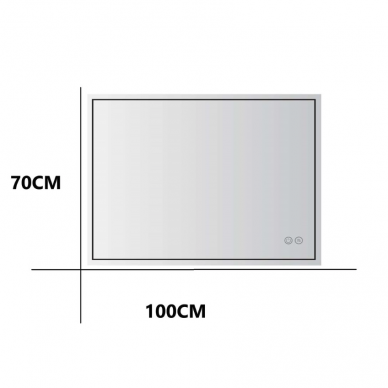 Veidrodis su LED 100x70CM H-MIRROR-1105 7 Veidrodis su LED 100x70CM H-MIRROR-1105 7