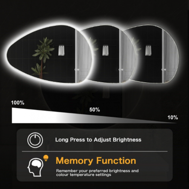 Veidrodis su LED 80X58CM S-MIRROR-1109 3 Veidrodis su LED 80X58CM S-MIRROR-1109 3