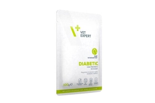 VET EXPERT Veterinary Diet Diabetic Cat – comida húmida para gatos, 100 g 1