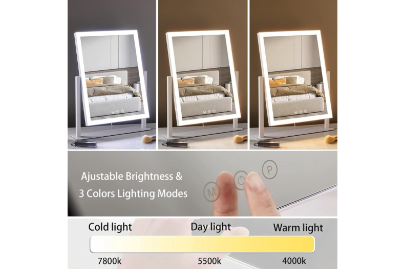 Specchio con illuminazione LED MAKE UP MIRROR-1-WH 2