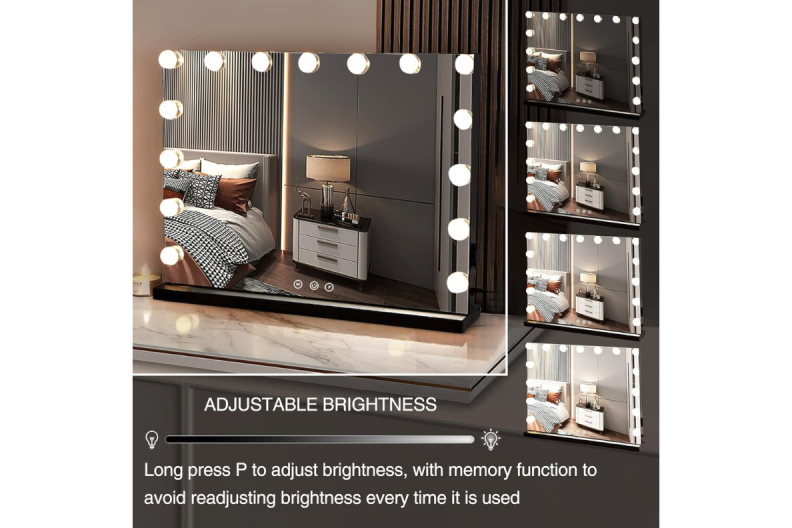 Speil med 15 LED HOLLYWOOD MIRROR 60X50CM BLACK 4