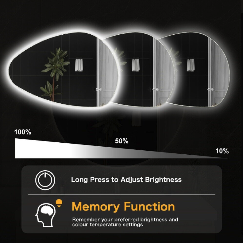 Veidrodis su LED 80X58CM S-MIRROR-1109 3 Veidrodis su LED 80X58CM S-MIRROR-1109 3