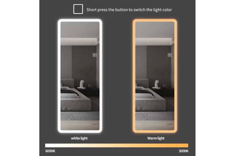 Specchio con LED 160x60CM DRESSING MIRROR 2202 BLACK 3 Specchio con LED 160x60CM DRESSING MIRROR 2202 BLACK 3