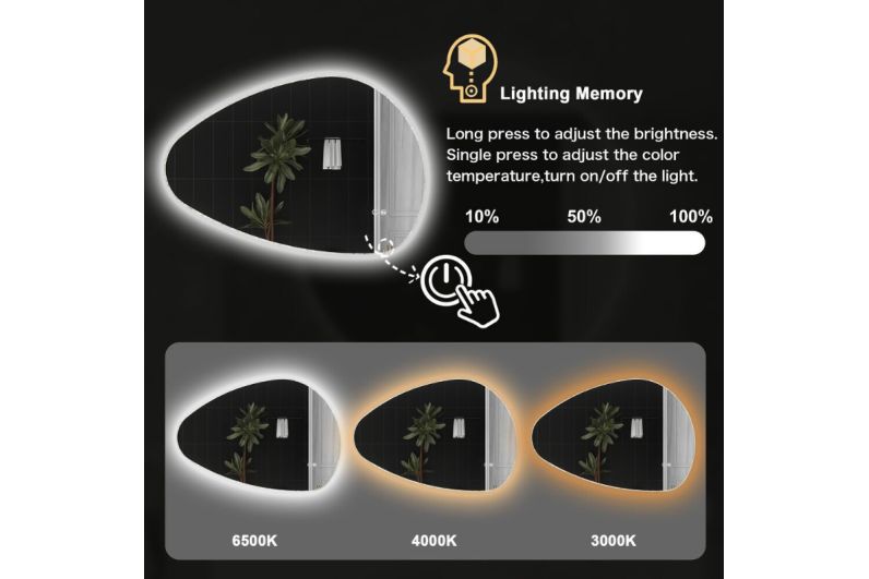 Specchio con LED 80x58CM S-MIRROR-1109 4