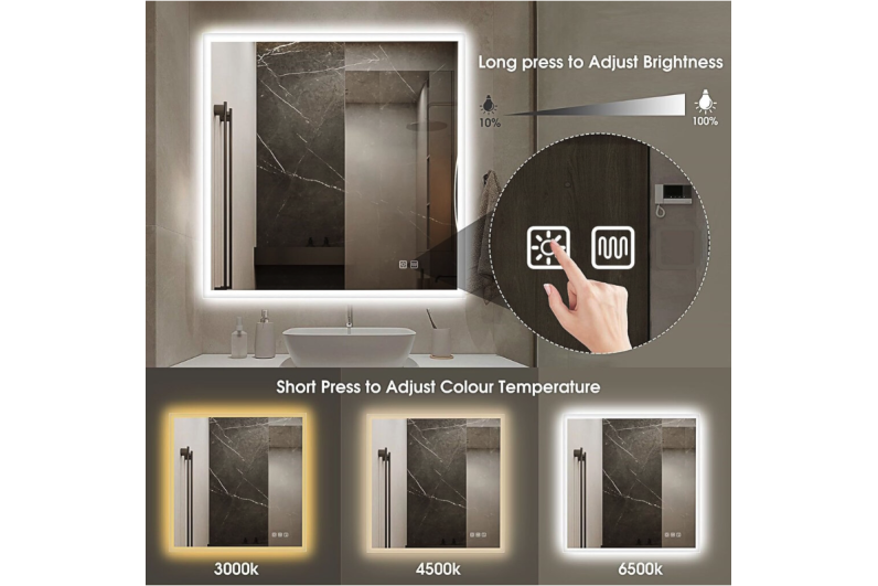 Specchio con LED 80x80CM H-MIRROR-1105 2