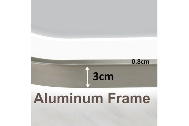 Spiegel mit LED 80x80CM U-FRAME-MIRROR-1111 5