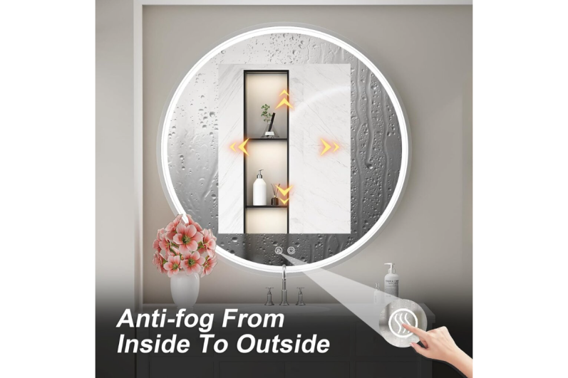 Spiegel mit LED 60CM O-FRAME-MIRROR-1110-ALU 4