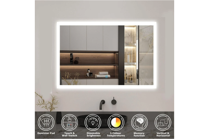 Specchio con LED 60x80CM H-MIRROR-1105 1 Specchio con LED 60x80CM H-MIRROR-1105 1