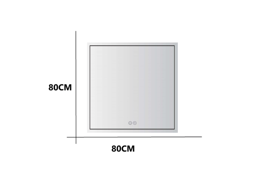 Specchio con LED 80x80CM H-MIRROR-1105 5 Specchio con LED 80x80CM H-MIRROR-1105 5