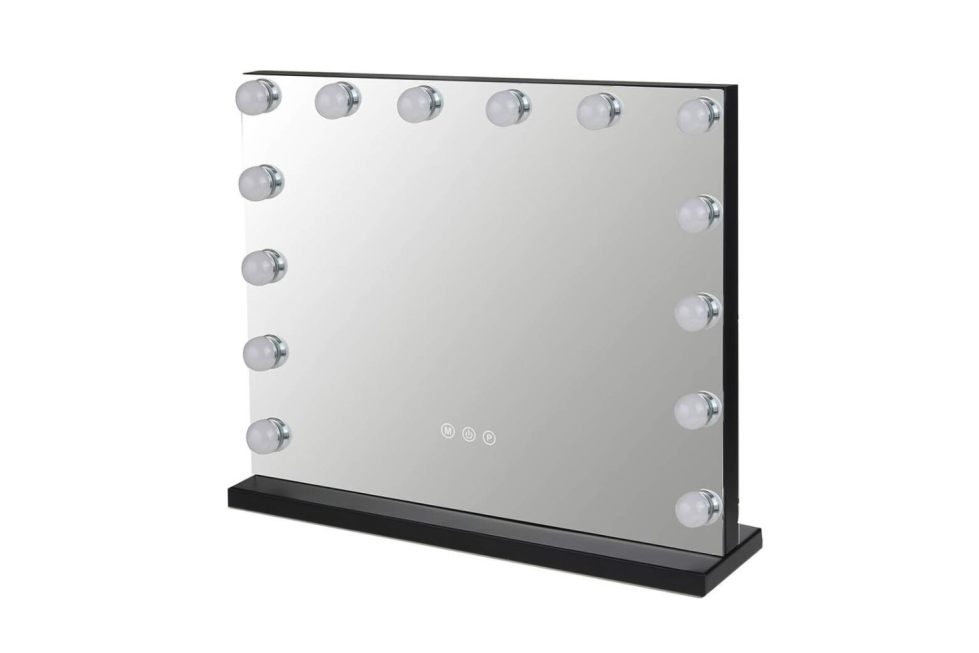 Speil med 15 LED HOLLYWOOD MIRROR 60X50CM BLACK