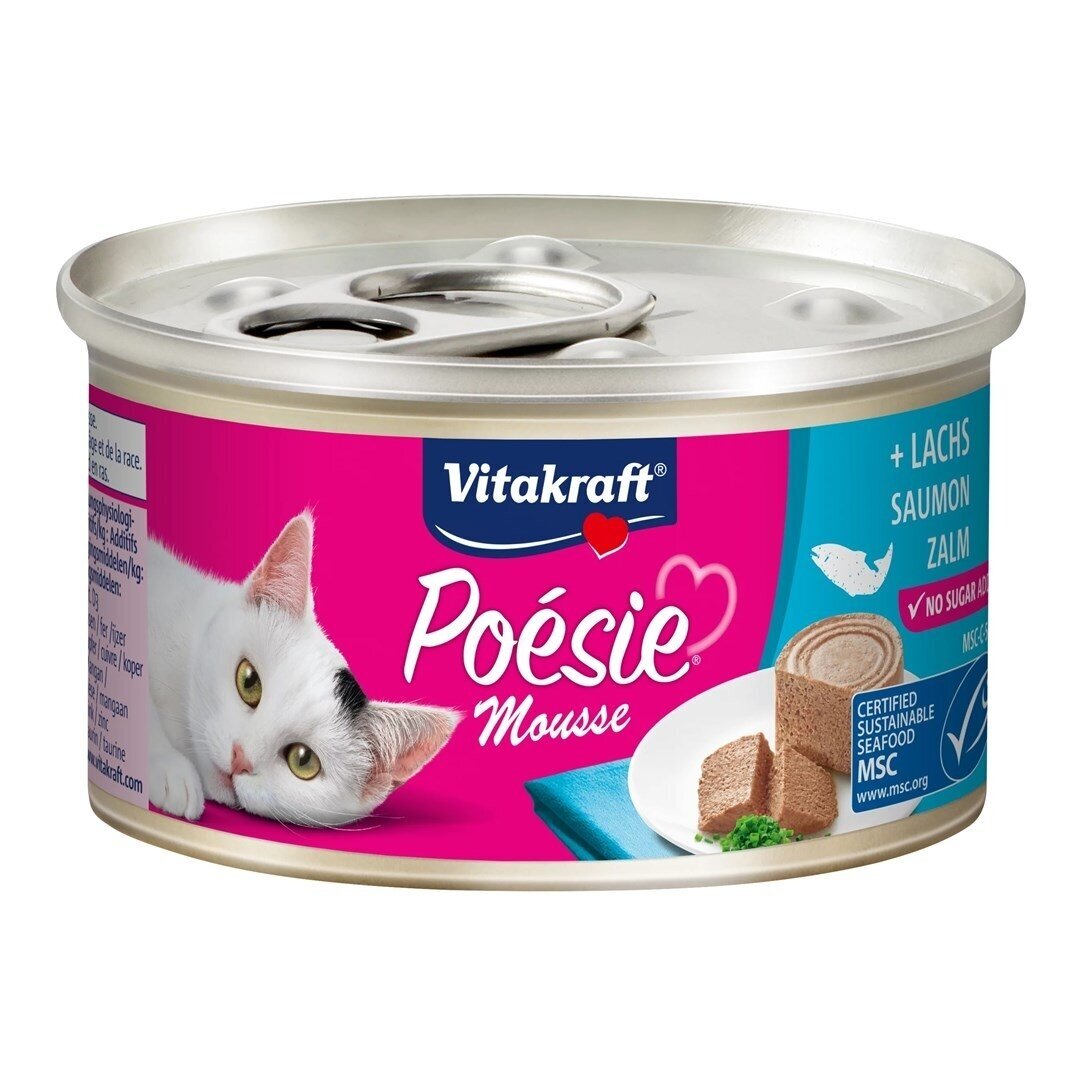 VITAKRAFT POESIE lašišos putėsiai - šlapias kačių ėdalas - 85 g VITAKRAFT POESIE lašišos putėsiai - šlapias kačių ėdalas - 85 g