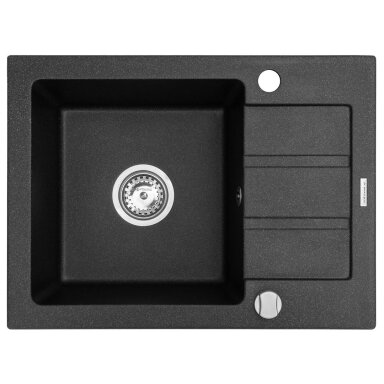 Virtuvinė plautuvė MAIDSINKS Promo 62x44 1B 1D, juoda
