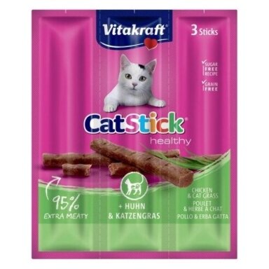 VITAKRAFT CatStick Mini vištienos ir žolelės skanėstai katėms - 3 vnt.