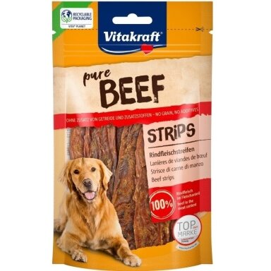VITAKRAFT grynos jautienos juostelės - šunų skanėstas - 80 g