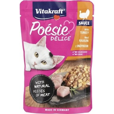 VITAKRAFT POESIE DELICE šlapias kačių ėdalas su kalakutiena katėms, 85 g